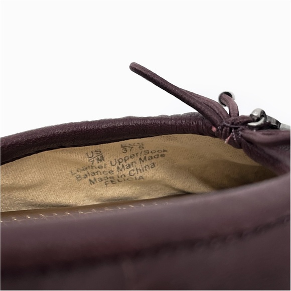 SAM EDELMAN Felicia Aubergine Leather Ballet Flats US 7M - Picture 11 of 11